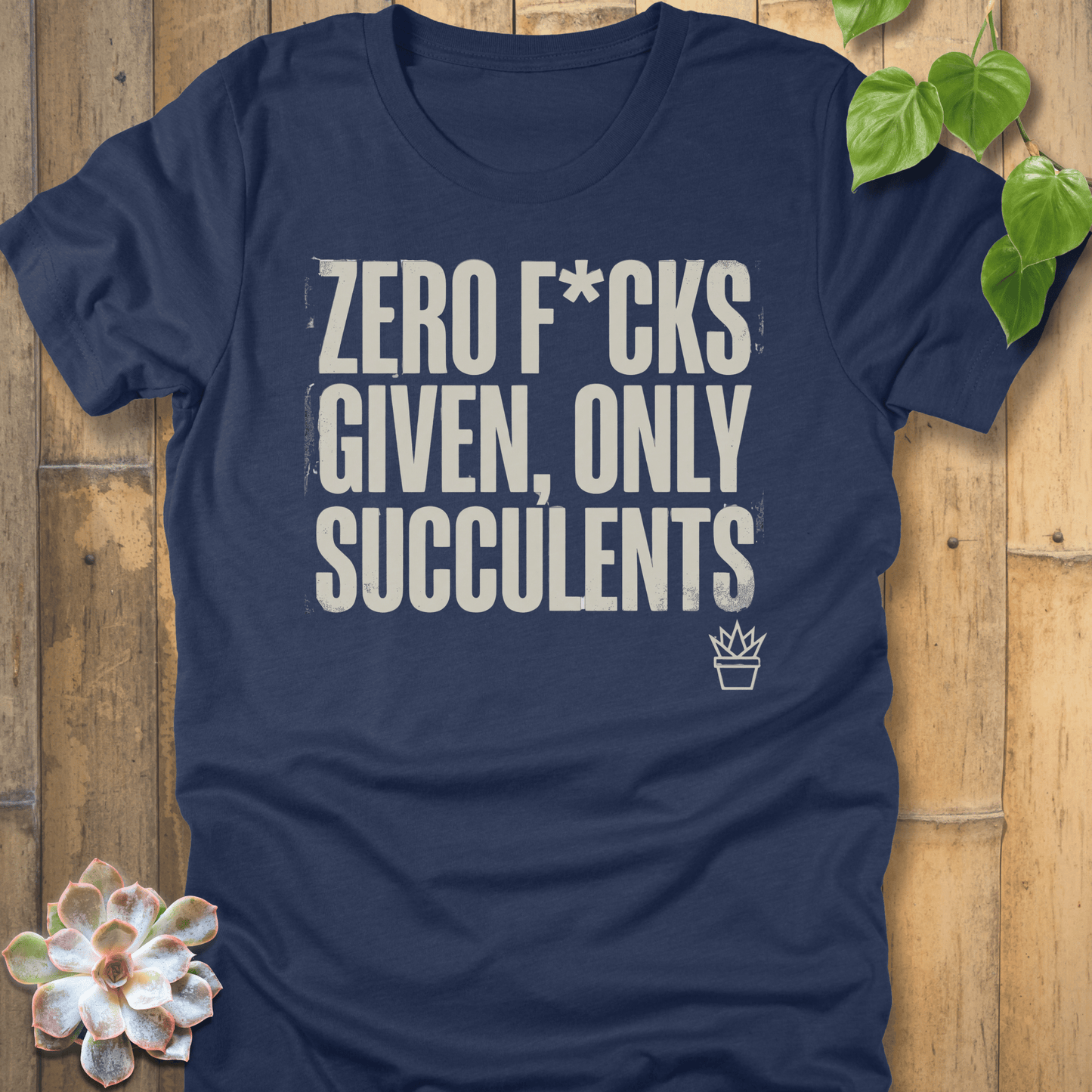 Heather Navy / S Zero F*cks T-shirt T-Shirt